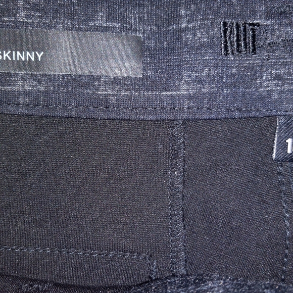 KUT from the Kloth size 10 black & gray checkered stretch skinny pants/t… - Picture 9 of 10